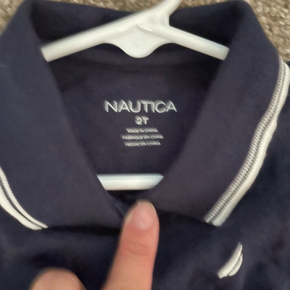 NWT Nautica Navy Blue Striped Dress - Picture 2 of 6